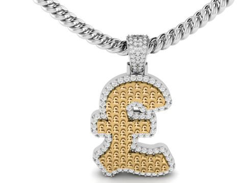 Pound Currency Hip-hop Pendant Modello di stampa 3D
