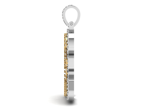Pound Double Layered Diamond Pendant 3Dプリントモデル