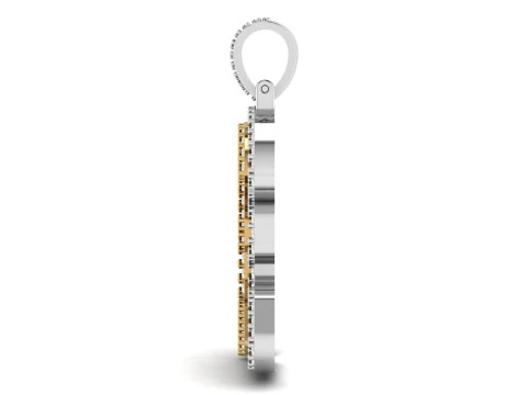 Pound Double Layered Diamond Pendant 3D Print Model