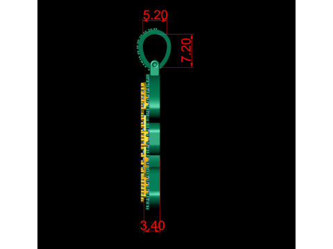 Pound Double Layered Diamond Pendant 3Dプリントモデル
