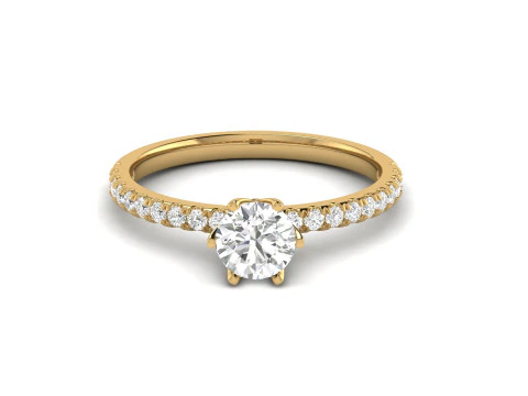 Princess Diamond Engagement Ring 3D Print Model
