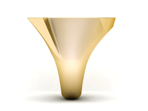 Q Letter Plain Gold Ring 3D Print Model