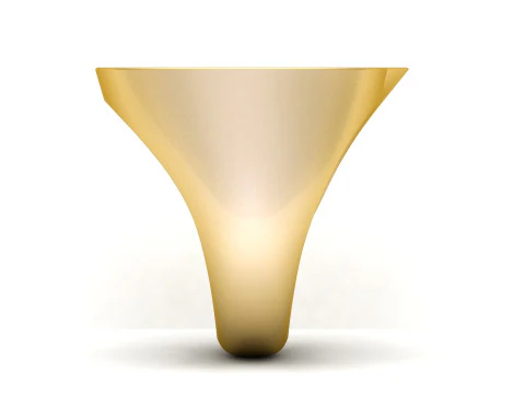 Q Letter Plain Gold Ring 3D Print Model