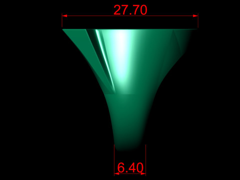 Q Letter Plain Gold Ring 3D Принт Модель