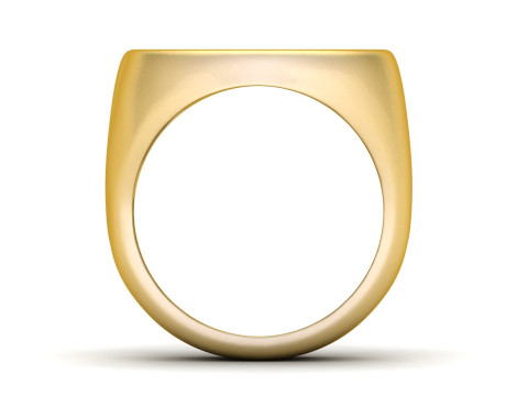 S Letter Plain Gold Ring Modèles 3D en vedette
