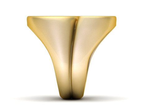 S Letter Plain Gold Ring Modèles 3D en vedette