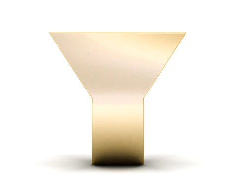 Letter W Plain Gold Ring 3D Print Model