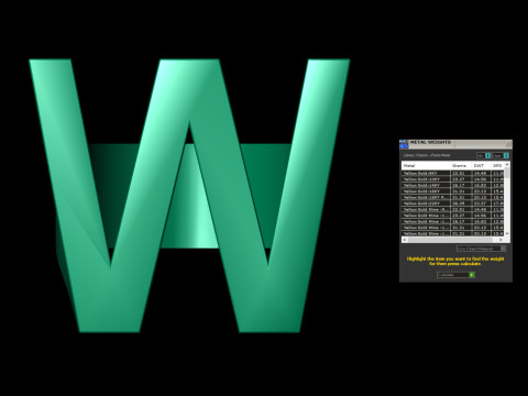 Letter W Plain Gold Ring 3D-Druckmodell