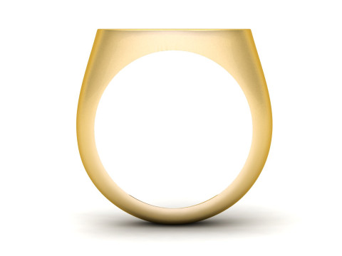 J Letter Plain Gold Ring 3D Print Model