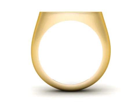 J Letter Plain Gold Ring 3D Print Model