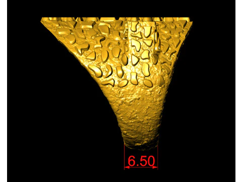 Plain Gold Nugget Cross Ring 3D Print Model