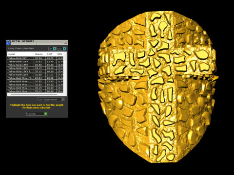 Plain Gold Nugget Cross Ring 3D Print Model