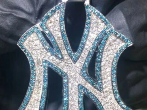 NY Yankees Logo Fully iced Pendant 3D Print Model
