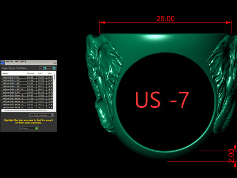Elephant Signet Ring Shank 3D Print Model