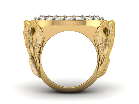 Elephant Sigent Ring 3D Print Model