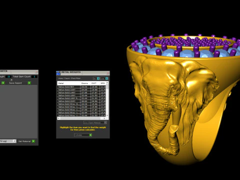 Elephant Sigent Ring 3D Print Model