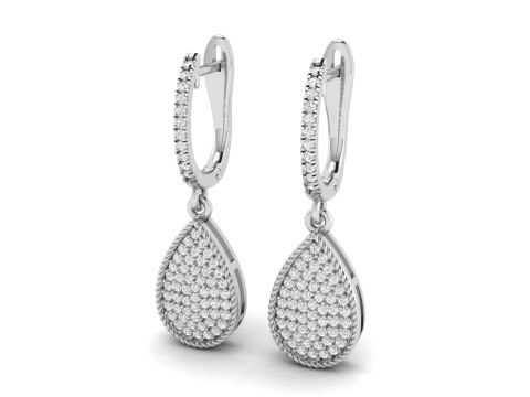 Pear Shape Drop Clip Earrings 3D Baskı Modeli