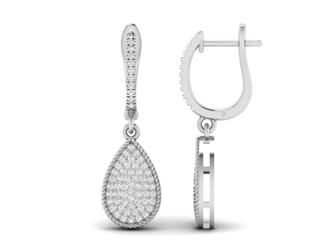 Pear Shape Drop Clip Earrings Modelo de Impressão 3D