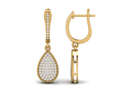 Pear Shape Drop Clip Earrings Modelo de Impressão 3D