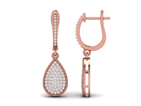 Pear Shape Drop Clip Earrings Modelo de Impressão 3D