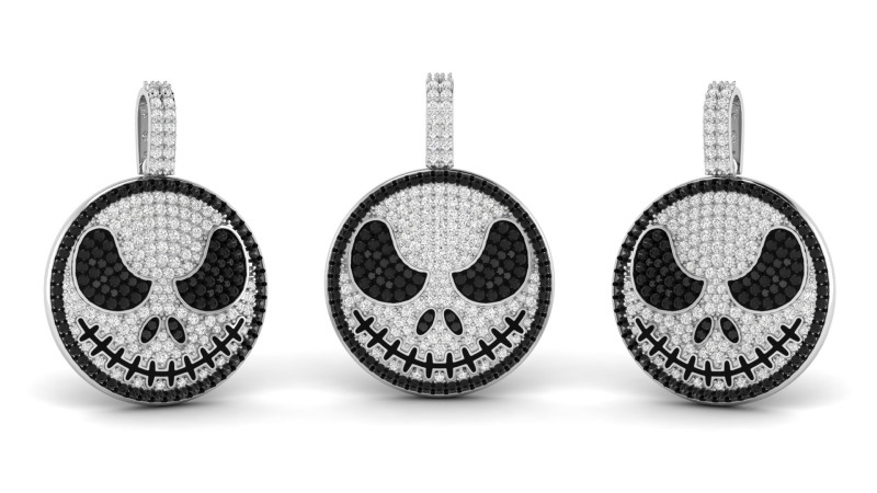 Halloween Pumpkin Hell Face Pendant Modèles 3D en vedette .c4d .max .obj .3ds .fbx .stl .blend 