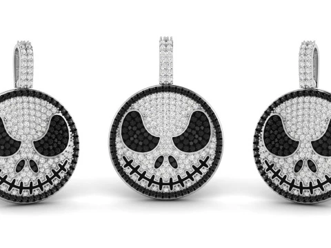 Pingente de rosto de inferno de abóbora de Halloween Modelo de Impressão 3D