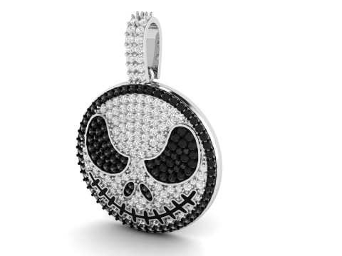 Halloween Pumpkin Hell Face Pendant Modèles 3D en vedette