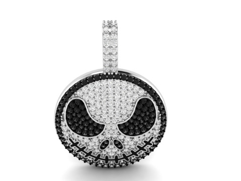 Halloween Pumpkin Hell Face Pendant Modèles 3D en vedette
