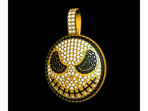Halloween Pumpkin Hell Face Pendant 3D Print Model