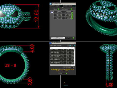 Halloween Pumpkin Ring Modèles 3D en vedette
