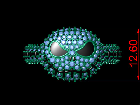 Halloween Pumpkin Ring Modèles 3D en vedette