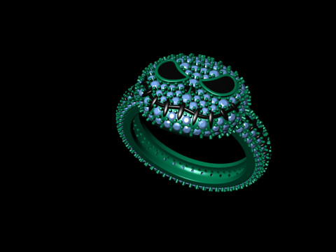 Halloween Pumpkin Ring Modèles 3D en vedette