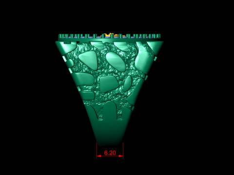 Mayan Calendar Nugget Gold Ring 3D प्रिंट मॉडल
