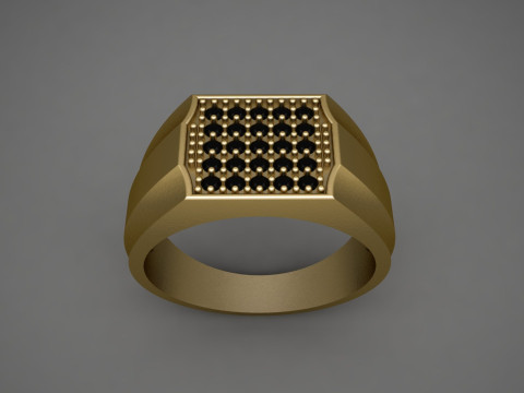Gents Signet Ring 3D Print Model
