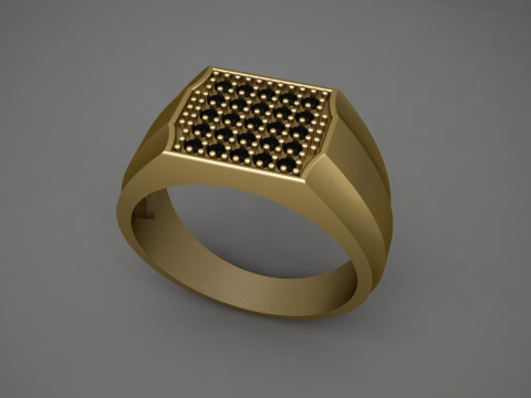 Gents Signet Ring 3D Print Model