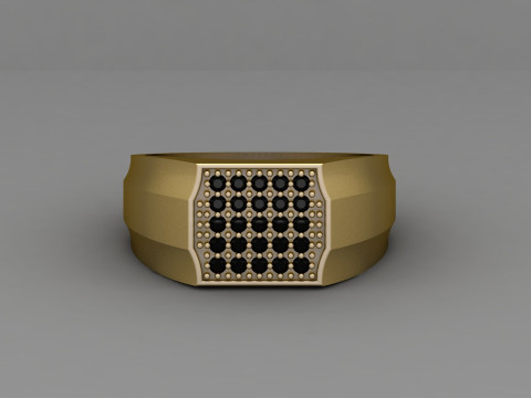 Gents Signet Ring 3D Print Model