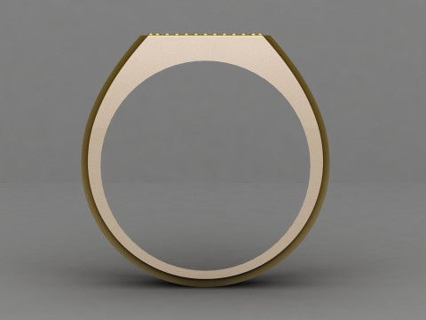 Gents Signet Ring 3D Print Model