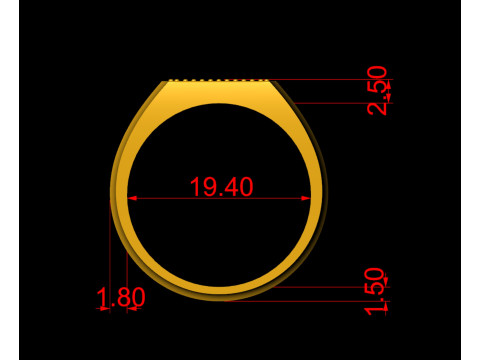 Gents Signet Ring 3D Print Model