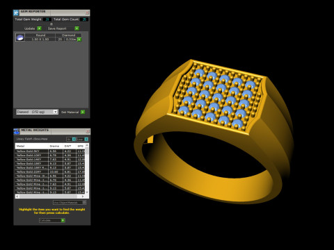 Gents Signet Ring 3D Print Model