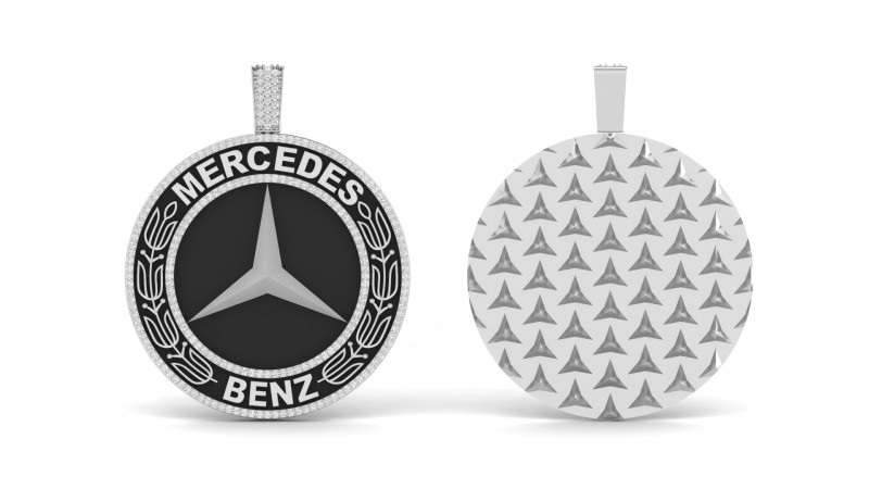 Mercedes Gents Kolye 3D baskı modeli 3D Baskı Modeli .c4d .max .obj .3ds .fbx .stl .blend 