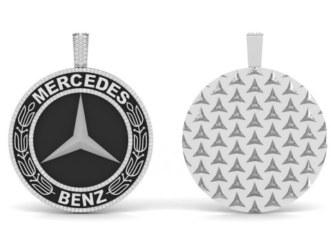 Mercedes Gents Pendant 3D print model 3Dプリントモデル