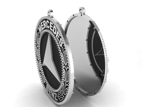 Mercedes Gents Kolye 3D baskı modeli 3D Baskı Modeli