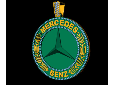 Mercedes Gents Kolye 3D baskı modeli 3D Baskı Modeli