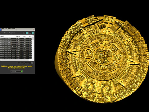 Mayan Calendar Ring 3D Print Model