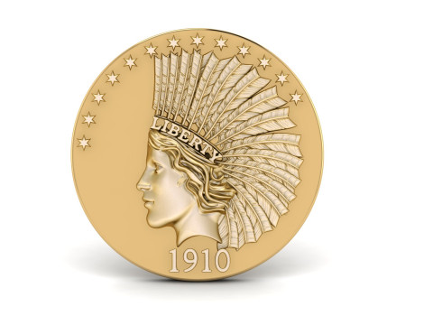 Liberty Coin 1910 3D-printmodel
