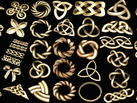 Jewelry Accessories Pack of 36 3D Print Model