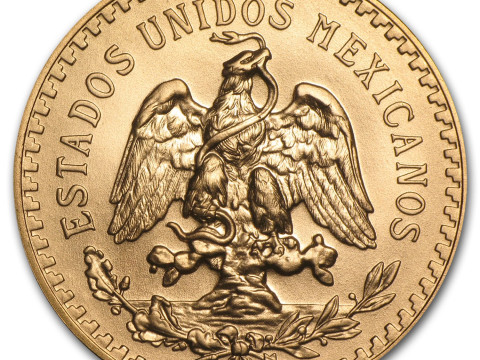 Mexican 50 Pesos Gold Coin 3D प्रिंट मॉडल