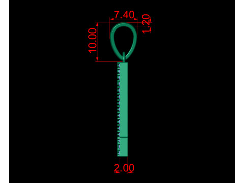 Number 1 Font Diamond Pendant 3D प्रिंट मॉडल