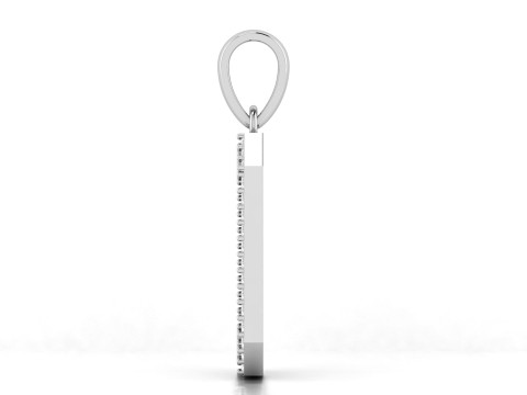 Number 0 Font Diamond Pendant 3D Print Model