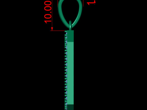Number 0 Font Diamond Pendant 3D Print Model